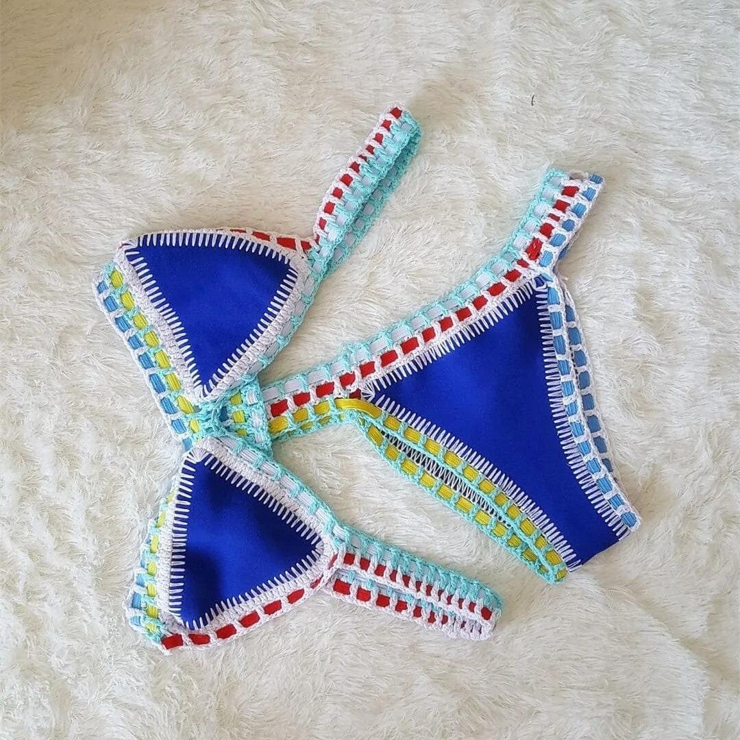 Crochet - Bleu / Jaune TropicalSum